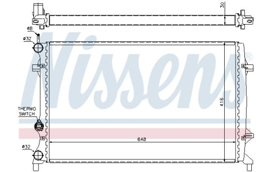 Radiator, engine cooling 65296 Nissens, Image 2
