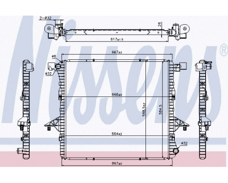 Radiator, engine cooling 65298 Nissens