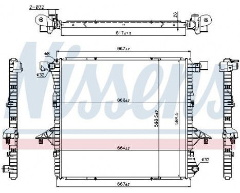 Radiator, engine cooling 65298 Nissens, Image 2