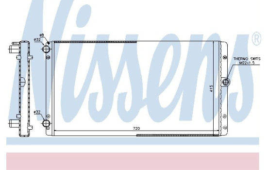 Radiator, engine cooling 65301 Nissens
