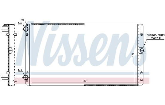Radiator, engine cooling 65301 Nissens, Image 2