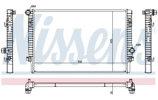Radiator, engine cooling 65302 Nissens, Image 5