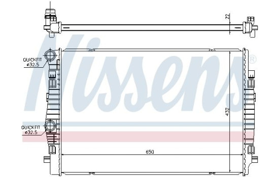 Radiator, engine cooling 65304 Nissens