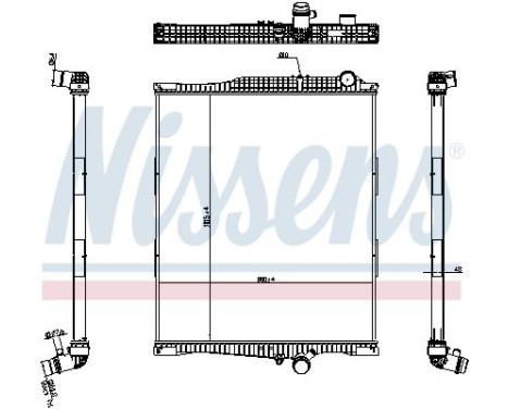 Radiator, engine cooling 654790 Nissens