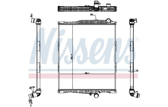 Radiator, engine cooling 654790 Nissens