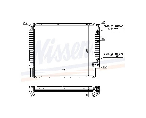 Radiator, engine cooling 65523A Nissens
