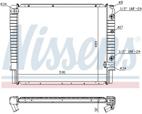 Radiator, engine cooling 65523A Nissens, Image 2