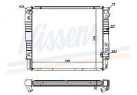 Radiator, engine cooling 65528A Nissens