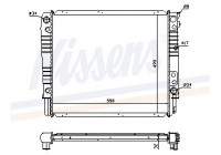 Radiator, engine cooling 65531A Nissens