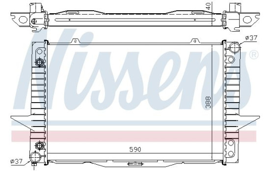 Radiator, engine cooling 65535A Nissens, Image 2