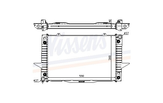 Radiator, engine cooling 65539A Nissens