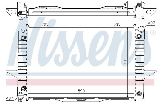 Radiator, engine cooling 65539A Nissens, Image 2