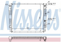 Radiator, engine cooling 65542A Nissens