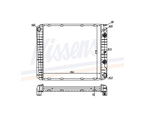 Radiator, engine cooling 65544A Nissens