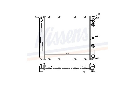 Radiator, engine cooling 65544A Nissens