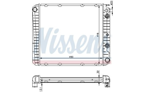 Radiator, engine cooling 65544A Nissens, Image 2