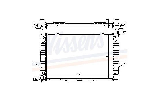 Radiator, engine cooling 65546A Nissens