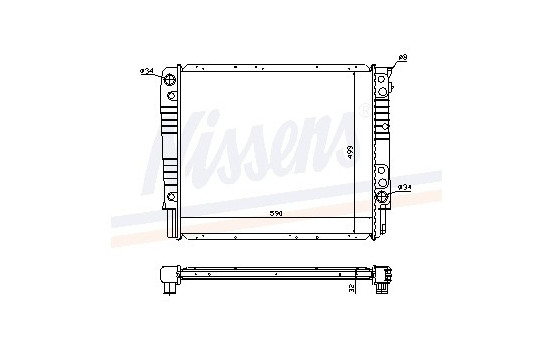 Radiator, engine cooling 65550A Nissens