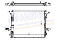 Radiator, engine cooling 65613A Nissens