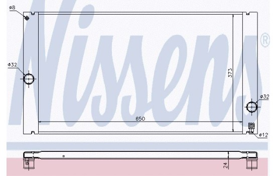 Radiator, engine cooling 65614 Nissens