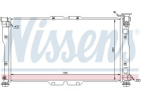 Radiator, engine cooling 66615 Nissens