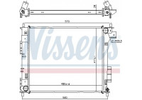 Radiator, engine cooling 666204 Nissens