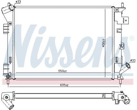 Radiator, engine cooling 666206 Nissens