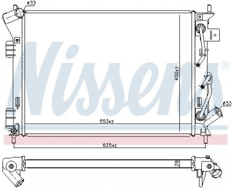 Radiator, engine cooling 666207 Nissens
