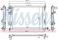 Radiator, engine cooling 666213 Nissens