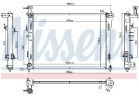 Radiator, engine cooling 666214 Nissens