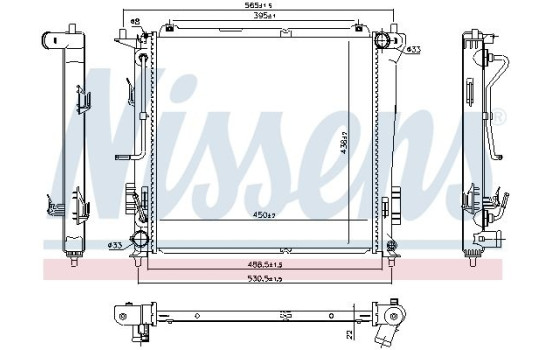 Radiator, engine cooling 666216 Nissens