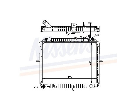 Radiator, engine cooling 66622 Nissens