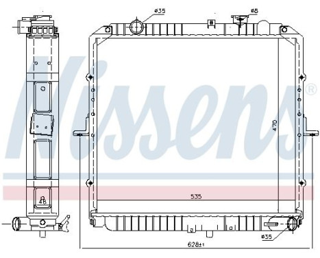 Radiator, engine cooling 66622 Nissens, Image 2
