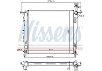 Radiator, engine cooling 666222 Nissens