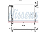 Radiator, engine cooling 666223 Nissens