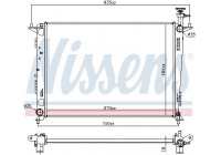 Radiator, engine cooling 666225 Nissens