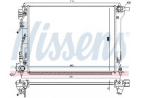 Radiator, engine cooling 666233 Nissens