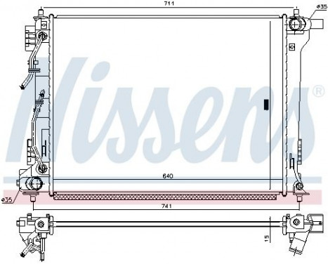 Radiator, engine cooling 666233 Nissens