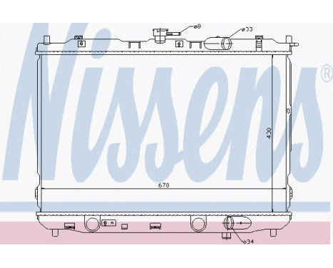 Radiator, engine cooling 66639 Nissens