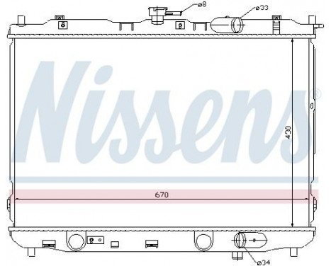 Radiator, engine cooling 66639 Nissens, Image 2