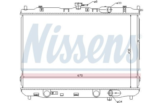 Radiator, engine cooling 66639 Nissens, Image 2