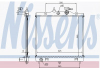 Radiator, engine cooling 66654 Nissens