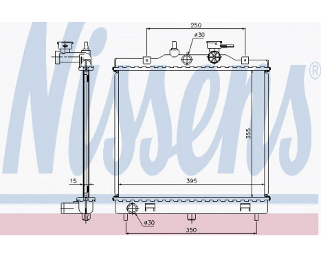 Radiator, engine cooling 66654 Nissens