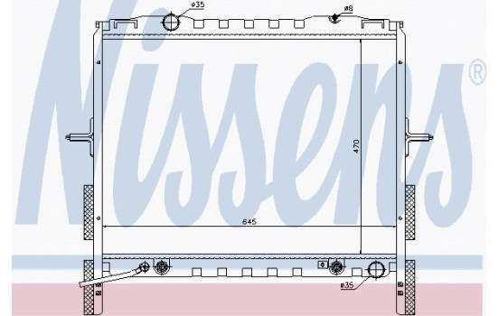 Radiator, engine cooling 66657 Nissens