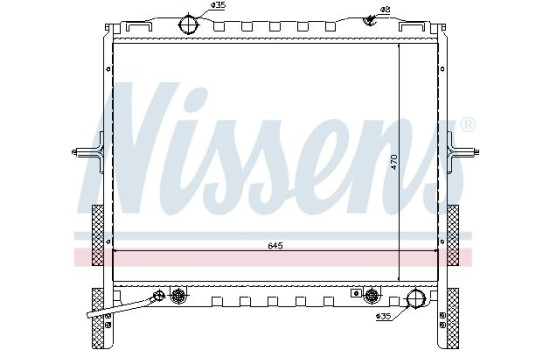 Radiator, engine cooling 66657 Nissens, Image 2