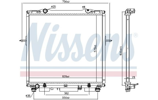 Radiator, engine cooling 66659 Nissens, Image 2