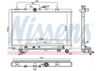 Radiator, engine cooling 66663 Nissens