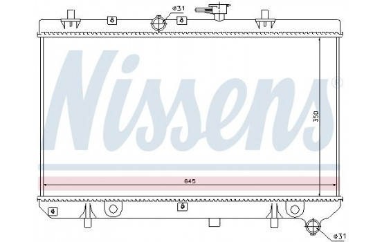 Radiator, engine cooling 66665 Nissens
