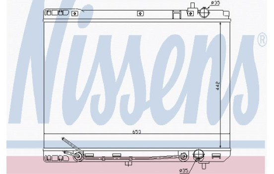 Radiator, engine cooling 66671 Nissens