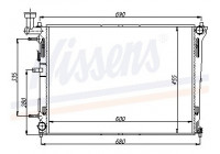 Radiator, engine cooling 66676 Nissens